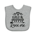 thumbnail image 1 of Inktastic Gigi and Poppop Love Me Girls Baby Bib, 1 of 4