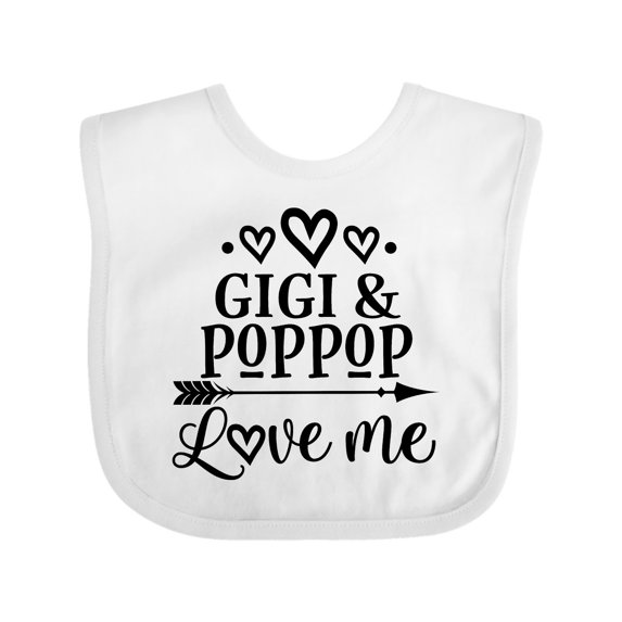 Inktastic Gigi and Poppop Love Me Girls Baby Bib