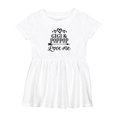 thumbnail image 1 of Inktastic Gigi and Poppop Love Me Girls Baby Dress, 1 of 5
