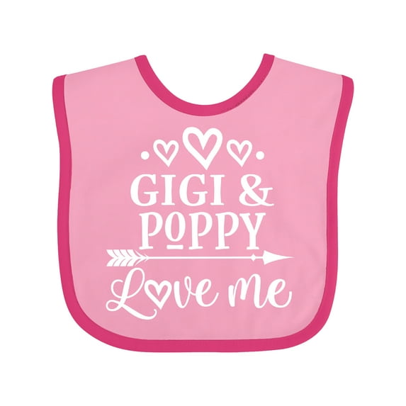 Inktastic Gigi and Poppy Love Me Boys or Girls Baby Bib