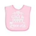 thumbnail image 1 of Inktastic Gigi and Poppy Love Me Boys or Girls Baby Bib, 1 of 4