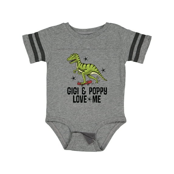 Inktastic Gigi and Poppy Love Me Dinosaur Boys Baby Bodysuit