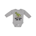 thumbnail image 1 of Inktastic Gigi and Poppy Love Me Dinosaur Boys Long Sleeve Baby Bodysuit, 1 of 5
