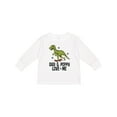 thumbnail image 1 of Inktastic Gigi and Poppy Love Me Dinosaur Boys Long Sleeve Toddler T-Shirt, 1 of 5