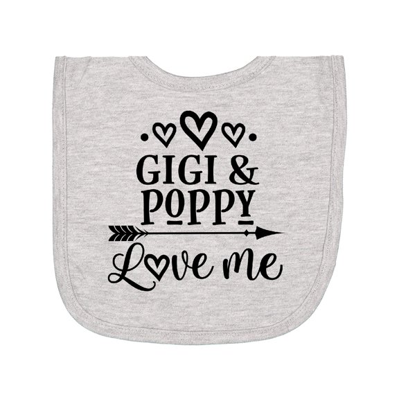 Inktastic Gigi and Poppy Love Me Newborn Bib