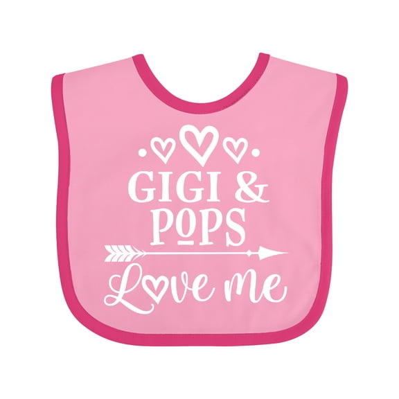 Inktastic Gigi and Pops Love Me Boys or Girls Baby Bib