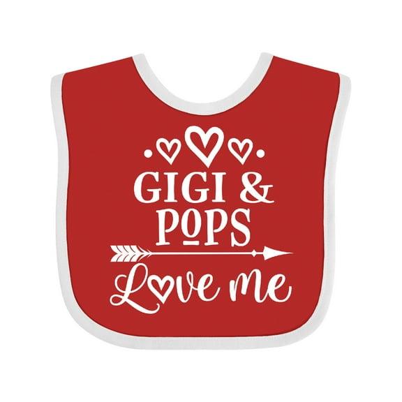 Inktastic Gigi and Pops Love Me Boys or Girls Baby Bib