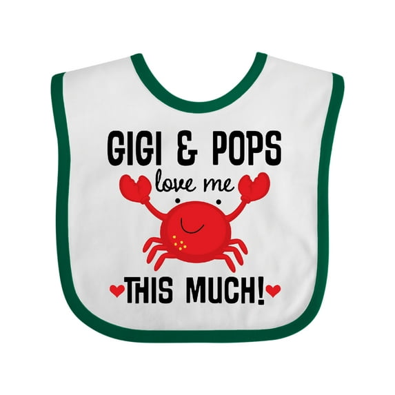 Inktastic Gigi and Pops Love Me Grandchild Boys or Girls Baby Bib