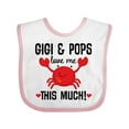 thumbnail image 1 of Inktastic Gigi and Pops Love Me Grandchild Boys or Girls Baby Bib, 1 of 4