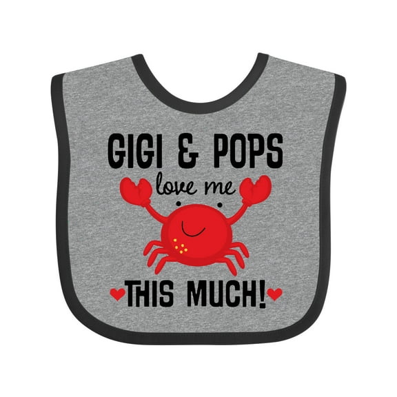 Inktastic Gigi and Pops Love Me Grandchild Boys or Girls Baby Bib