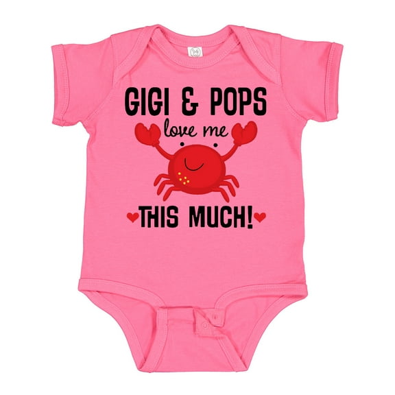 Inktastic Gigi and Pops Love Me Grandchild Boys or Girls Baby Bodysuit