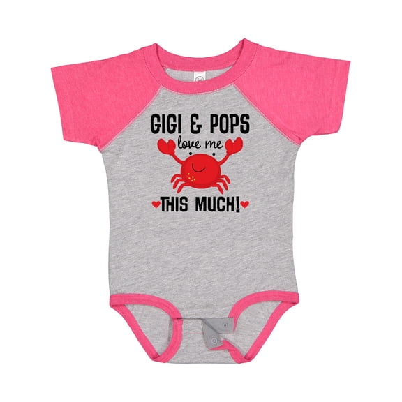 Inktastic Gigi and Pops Love Me Grandchild Boys or Girls Baby Bodysuit