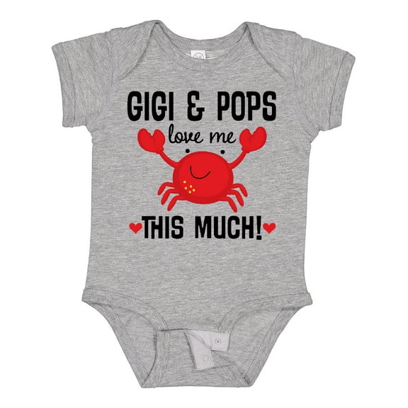 Inktastic Gigi and Pops Love Me Grandchild Boys or Girls Baby Bodysuit