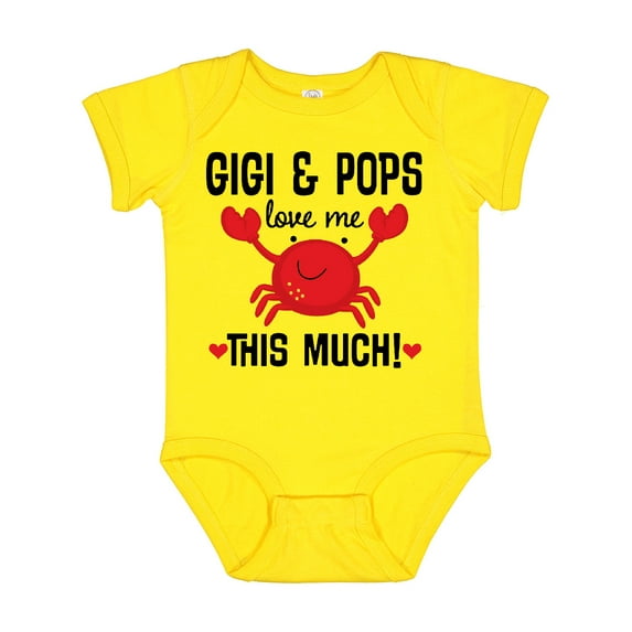 Inktastic Gigi and Pops Love Me Grandchild Boys or Girls Baby Bodysuit