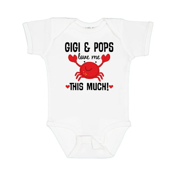 Inktastic Gigi and Pops Love Me Grandchild Boys or Girls Baby Bodysuit
