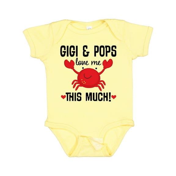 Inktastic Gigi and Pops Love Me Grandchild Boys or Girls Baby Bodysuit