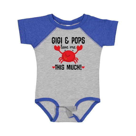 Inktastic Gigi and Pops Love Me Grandchild Boys or Girls Baby Bodysuit