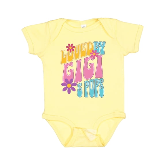 Inktastic Gigi and Pops Love Me Granddaughter Girls Baby Bodysuit