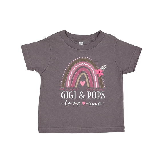 Inktastic Gigi and Pops Love Me Rainbow Girls Toddler T-Shirt