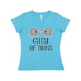 thumbnail image 1 of Inktastic Gigi of Twins Grandmother Women's V-Neck T-Shirt, 1 of 5