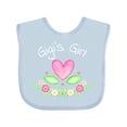 thumbnail image 1 of Inktastic Gigi's Girl Heart Flowers Girls Baby Bib, 1 of 4