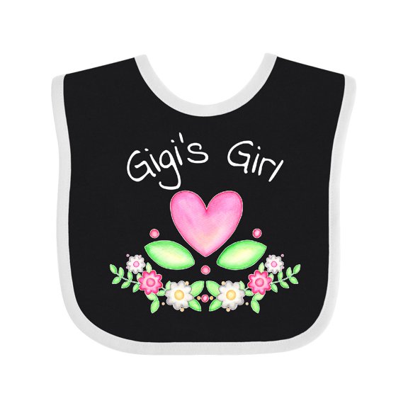 Inktastic Gigi's Girl Heart Flowers Girls Baby Bib