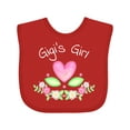 thumbnail image 1 of Inktastic Gigi's Girl Heart Flowers Girls Baby Bib, 1 of 4