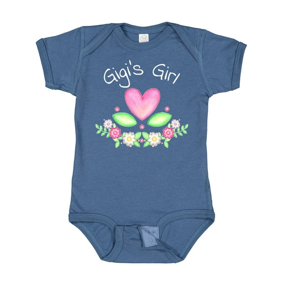 Inktastic Gigi's Girl Heart Flowers Girls Baby Bodysuit