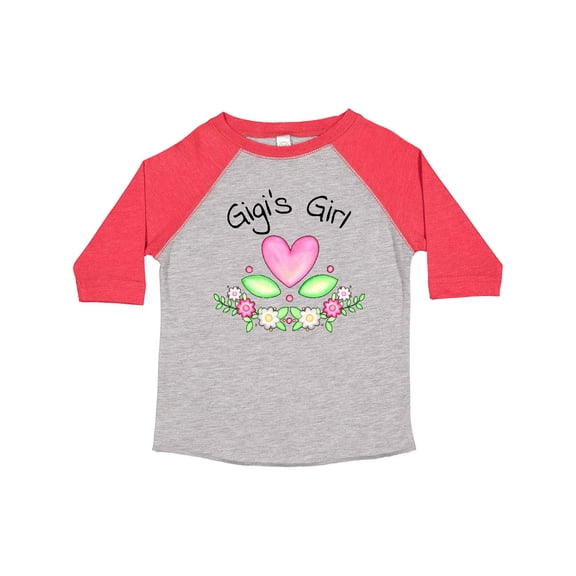 Inktastic Gigi's Girl Heart Flowers Girls Toddler T-Shirt