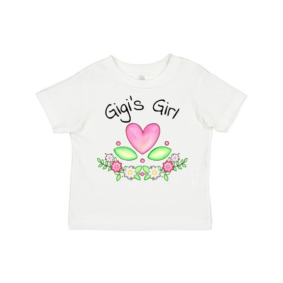 Inktastic Gigi's Girl Heart Flowers Girls Toddler T-Shirt