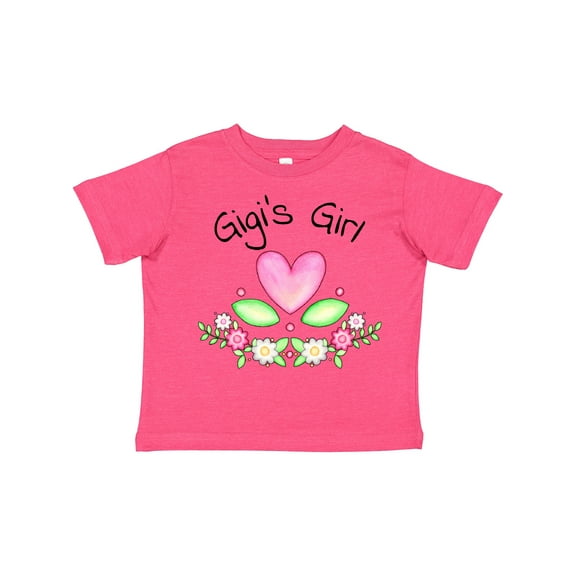 Inktastic Gigi's Girl Heart Flowers Girls Toddler T-Shirt