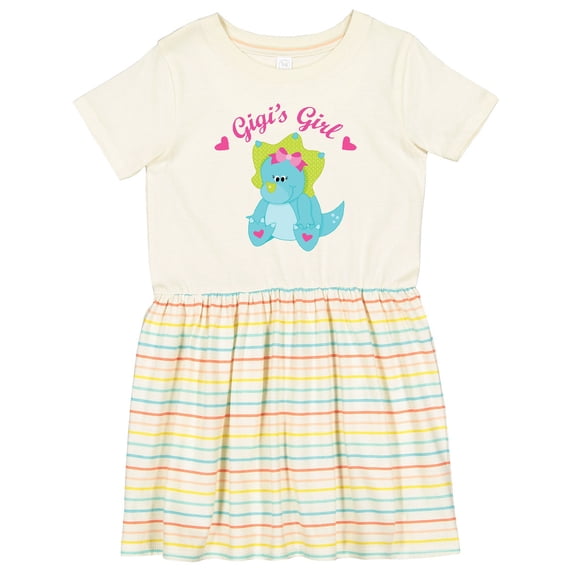 Inktastic Gigi's Girl Dinosaur Girls Toddler Dress