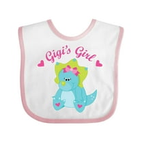 Inktastic Gigi's Girl dinosaur Girls Baby Bib