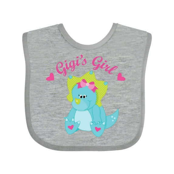 Inktastic Gigi's Girl dinosaur Girls Baby Bib