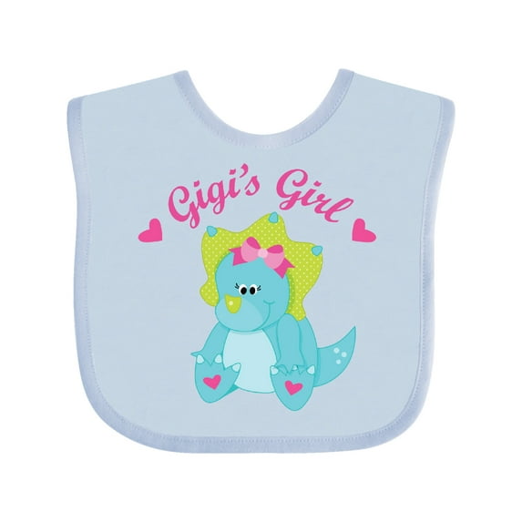 Inktastic Gigi's Girl dinosaur Girls Baby Bib