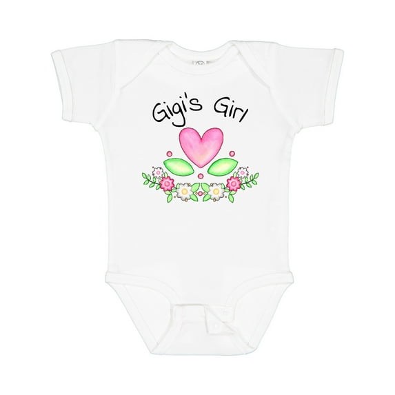 Inktastic Gigi's Girl Heart Flowers Girls Baby Bodysuit