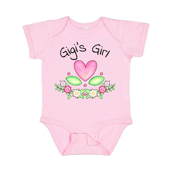 Inktastic Gigi's Girl Heart Flowers Girls Baby Bodysuit