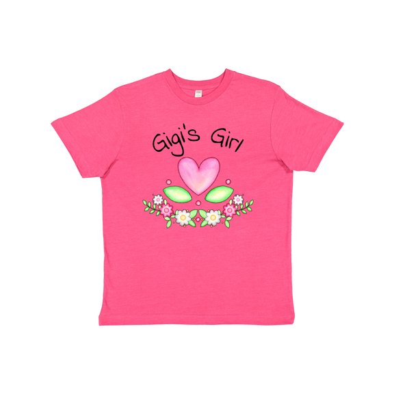Inktastic Gigi's Girl- heart flowers Youth T-Shirt