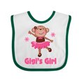thumbnail image 1 of Inktastic Gigi's Girl monkey Girls Baby Bib, 1 of 4