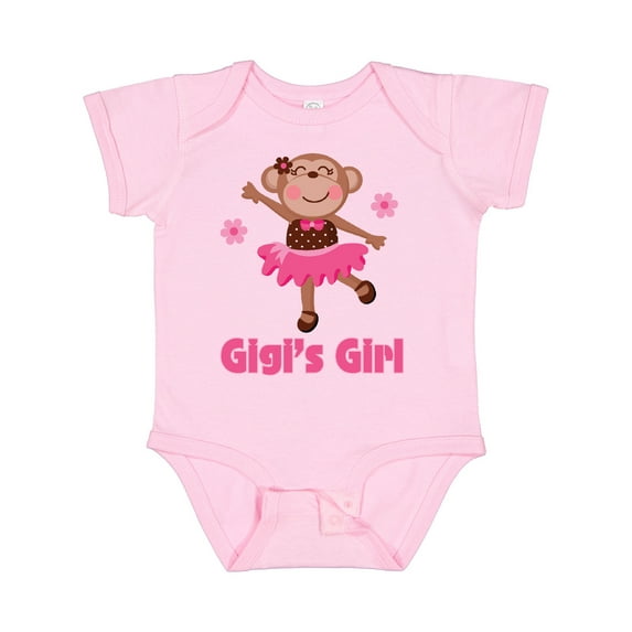 Inktastic Gigi's Girl monkey Girls Baby Bodysuit