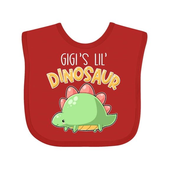 Inktastic Gigi's Lil' Dinosaur with Cute Stegosaurus Boys or Girls Baby Bib
