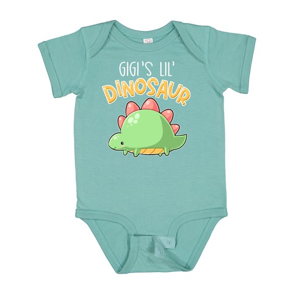 Inktastic Gigi's Lil' Dinosaur with Cute Stegosaurus Boys or Girls Baby Bodysuit