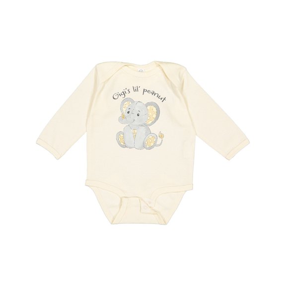 Inktastic Gigi's Lil' Peanut Boys or Girls Long Sleeve Baby Bodysuit