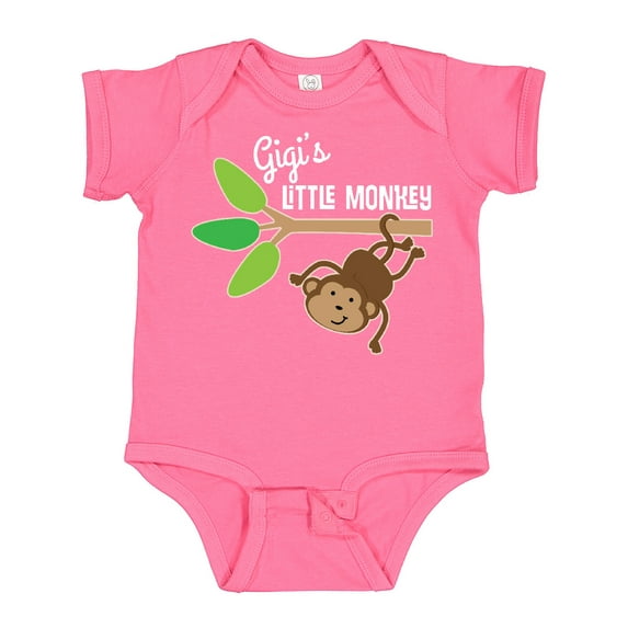 Inktastic Gigi's Little Monkey Grandchild Boys or Girls Baby Bodysuit