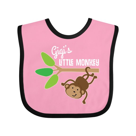 Inktastic Gigi's Little Monkey Grandchild Gift Boys or Girls Baby Bib