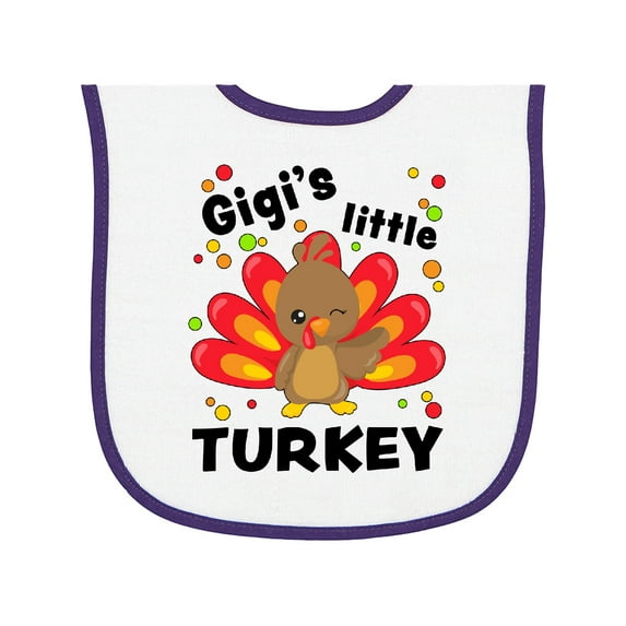 Inktastic Gigi's Little Turkey Baby Terry Cloth Bib