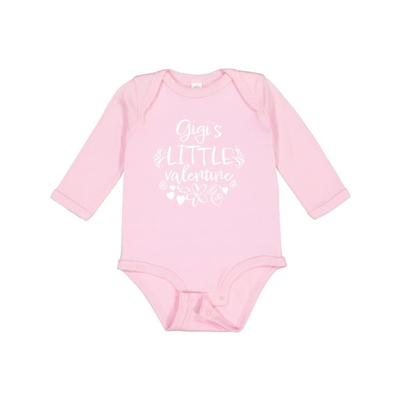 Inktastic Gigi's Little Valentine Boys or Girls Long Sleeve Baby Bodysuit