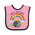 thumbnail image 1 of Inktastic Gigi's Treasure St. Patrick's Day Rainbow and Gold Boys or Girls Baby Bib, 1 of 4