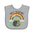 thumbnail image 1 of Inktastic Gigi's Treasure St. Patrick's Day Rainbow and Gold Boys or Girls Baby Bib, 1 of 4
