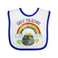 thumbnail image 1 of Inktastic Gigi's Treasure St. Patrick's Day Rainbow and Gold Boys or Girls Baby Bib, 1 of 4